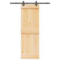 Schuifdeur NARVIK Naturel en Zwart 70 x 210 cm (152,5 cm) 4
