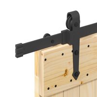 Schuifdeur NARVIK Naturel en Zwart 70 x 210 cm (152,5 cm) 6