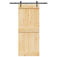 Schuifdeur NARVIK Naturel en Zwart 85 x 210 cm (152,5 cm) 4