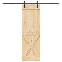 Schuifdeur NARVIK Naturel en Zwart 70 x 210 cm (213,5 cm) 4