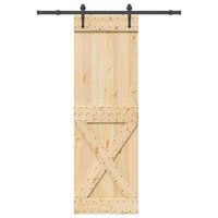 Schuifdeur NARVIK Naturel en Zwart 70 x 210 cm (152,5 cm) 4