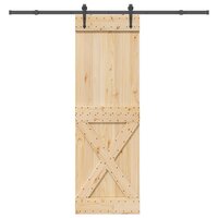 Schuifdeur NARVIK Naturel en Zwart 70 x 210 cm (213,5 cm) 4