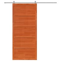 Schuifdeur Wasbruin 100 x 2,5 x 208 cm Massief grenenhout 9