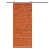 Schuifdeur Wasbruin 100 x 2,5 x 208 cm Massief grenenhout 9