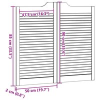 Schuifdeuren Wit 90 x 50 cm Massief grenenhout 10