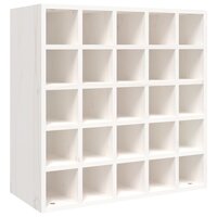 Wijnkast Wit 56x25x56 cm Massief grenenhout 2