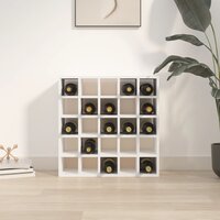Wijnkast Wit 56x25x56 cm Massief grenenhout 3