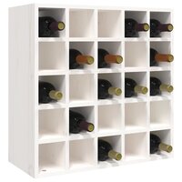Wijnkast Wit 56x25x56 cm Massief grenenhout 6