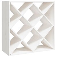 Wijnkast 62x25x62 cm massief grenenhout wit 2