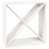 Wijnkast 62x25x62 cm massief grenenhout wit 2