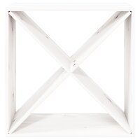 Wijnkast 62x25x62 cm massief grenenhout wit 4