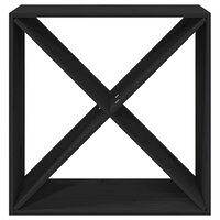 Wijnkast 62x25x62 cm massief grenenhout zwart 4