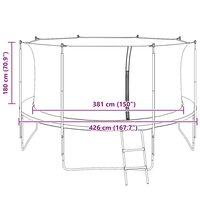 Veiligheidsnet voor 4,26 m ronde trampoline 9