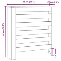 Radiatorombouw 78x20x82 cm bewerkt hout betongrijs 8