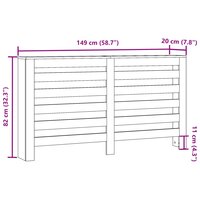 Radiatorombouw 149x20x82 cm bewerkt hout betongrijs 8
