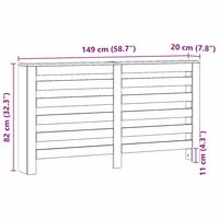 Radiatorombouw 149x20x82 cm bewerkt hout artisanaal eikenkleur 8