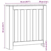 Radiatorombouw 78x20x82 cm bewerkt hout artisanaal eikenkleur 8