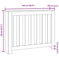 Radiatorombouw 104x20x82 cm bewerkt hout gerookt eikenkleurig 8