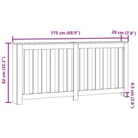 Radiatorombouw 175x20x82 cm bewerkt hout betongrijs 8