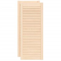 Kastdeuren met lamellen 2 st 99,3x39,4 cm massief grenenhout 2