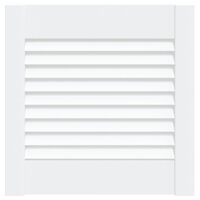Kastdeur met lamellen 39,5x39,4 cm massief grenenhout wit 2