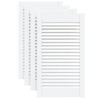 Kastdeuren met lamellen 4 st 69x39,4 cm massief grenenhout wit 2