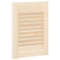 Kastdeuren met lamellen 4 st 39,5x29,5 cm massief grenenhout 7