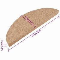 Trapmatten zelfklevend 15 st 56x17x3 cm beige 9