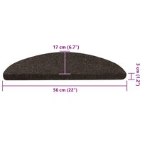 Trapmatten zelfklevend 15 st 56x17x3 cm antracietkleurig 9
