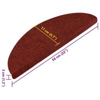 Trapmatten zelfklevend 15 st 56x17x3 cm rood 9