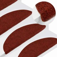 Trapmatten Zelfklevend 10 st 56x17x3 cm Bordeaux Rood Halfrond 5