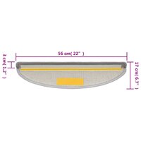 Trapmatten 10 st 56x17x3 cm Lichtgrijs Halfrond 8