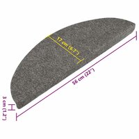 Trapmatten zelfklevend 10 st 56x17x3 cm grijs 9