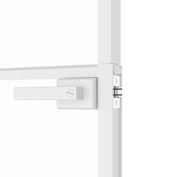 Binnendeur 93x201,5 cm gehard glas en aluminium smal wit 7