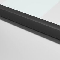 Binnendeur smal 76x201,5 cm gehard glas en aluminium zwart 6
