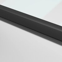 Binnendeur smal 83x201,5 cm gehard glas en aluminium zwart 6