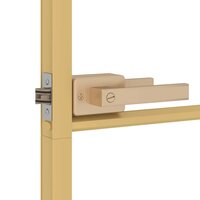Binnendeur smal 76x201,5 cm gehard glas en aluminium goudkleur 6