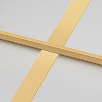 Binnendeur smal 83x201,5 cm gehard glas en aluminium goudkleur 8