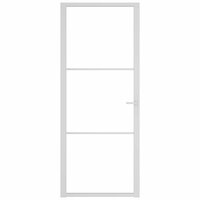 Binnendeur 83x201,5 cm ESG-glas en aluminium wit 3