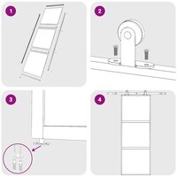 Schuifdeur 76x205 cm helder ESG-glas en aluminium goudkleurig 7