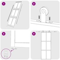 Schuifdeur 76x205 cm helder ESG-glas en aluminium goudkleurig 7