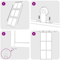 Schuifdeur 90x205 cm helder ESG-glas en aluminium goudkleurig 7