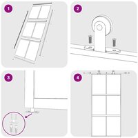 Schuifdeur 102,5x205 cm helder ESG-glas en aluminium goudkleur 7