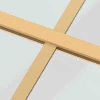 Schuifdeur 90x205 cm helder ESG-glas en aluminium goudkleurig 5