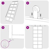 Schuifdeur 90x205 cm helder ESG-glas en aluminium goudkleurig 7