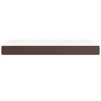 Pocketveringmatras medium 90x200x20 cm kunstleer bruin 4
