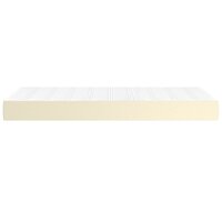 Pocketveringmatras medium 100x200x20 cm kunstleer cr&egrave;mekleurig 4