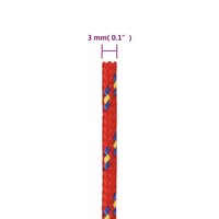 Boottouw 3 mm 250 m polypropyleen rood 6