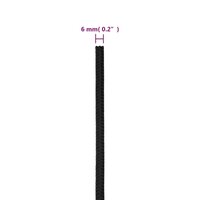 Boottouw 6 mm 25 m polypropeen zwart 6