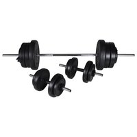 Trainingsbank met gewichtenrek en halterset 60,5 kg 6